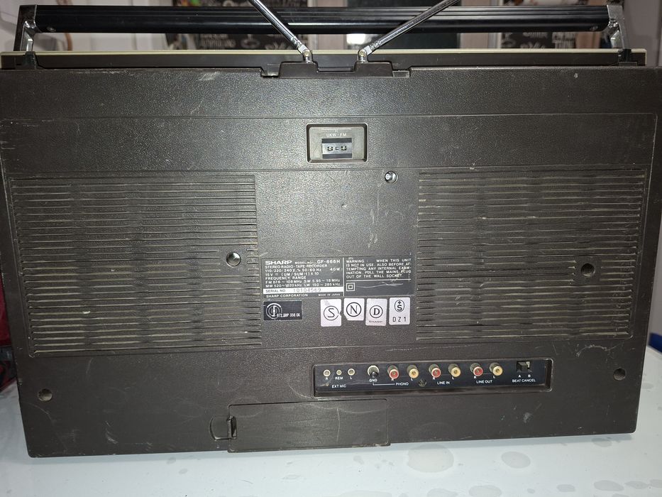 Sharp gf666, radiocasetofon dublu deck, radio 4 benzi, boombox Japonia 80'