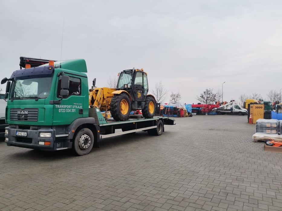 Transport utilaje Tractari auto Servicii Macara