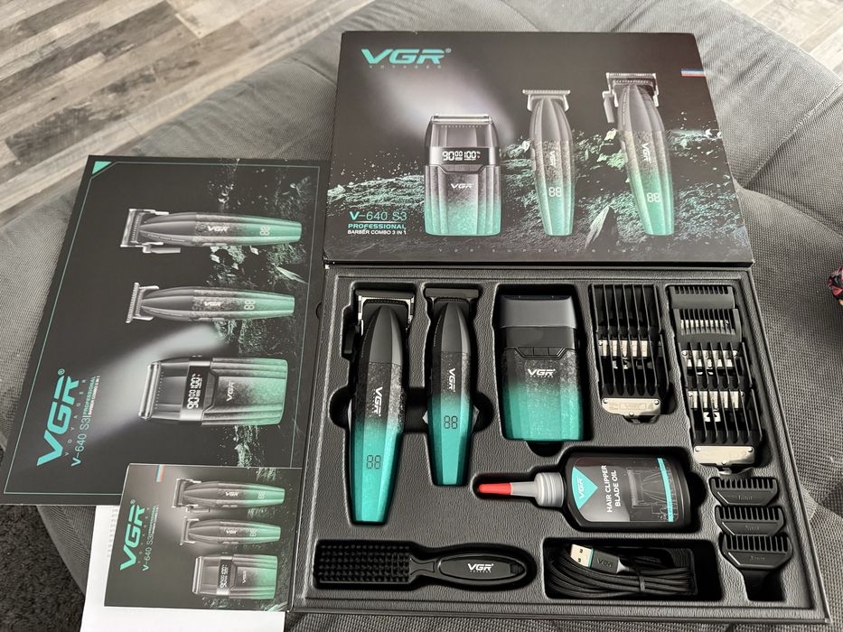 Set masina de tuns PROFESIONALĂ VGR V-640 S3 NOU!