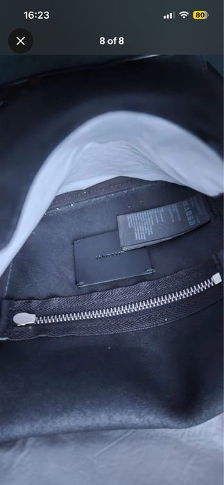 All saints оригинална кожена чанта/клъч естествена кожа и велур