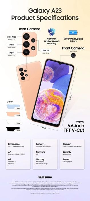 Срочно ! Samsung Galaxy A23 128/6Gb Без минус