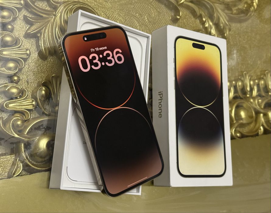 iPhone 14 Pro max 1Tb цвет Gold Коробка дакумент