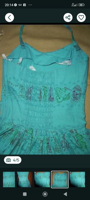 Rochie bumbac fără bretele mar L