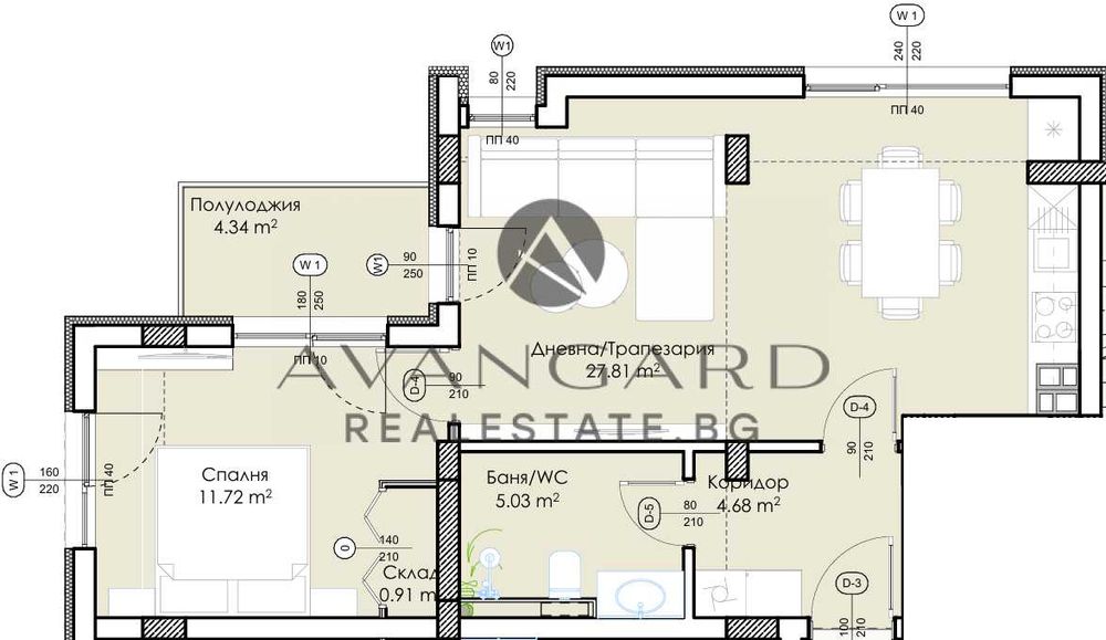 Продава се Двустаен апартамент в Пловдив, Център - 75 кв.м за 1986 €/кв.м - Снимка #3