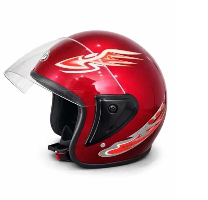 Каска за скутер или мотопед, Moto Helmet, Red