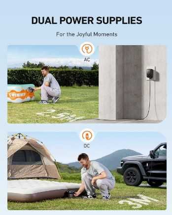 Електрическа помпа AstroAI, 3.5 kPa, 300 L/min, 120 V AC / 12 V DC