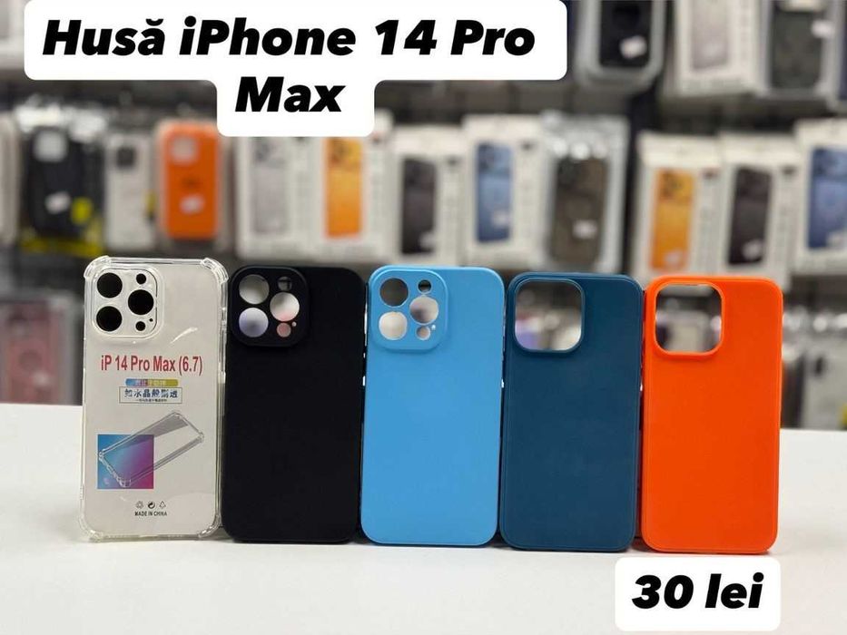 Husă silicon, folie, cablu, încărcător iPhone 14 Pro Max
