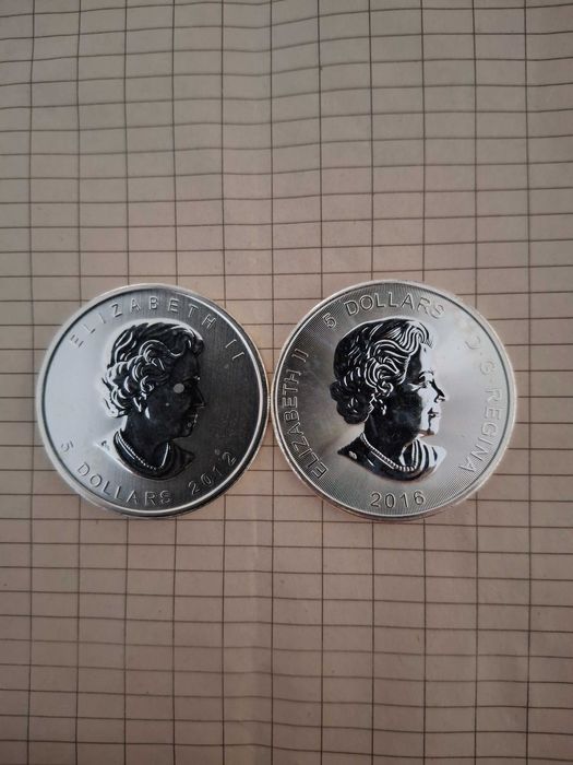 Сребро. 1 oz Канада. Различни години.