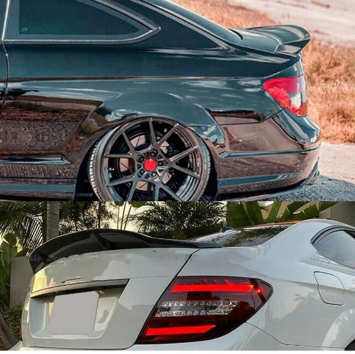 Eleron portbagaj spoiler Mercedes C Class W204 R Style PSM negru