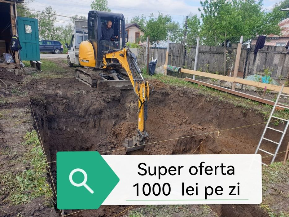 Oferta oferta tot inclus închiriez buldoexcavator miniexcavator bobcat
