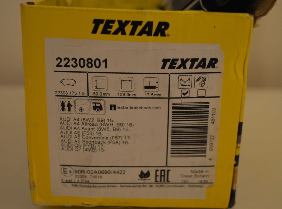 Задни накладки за Ауди Q5,Q7,A4,A6 TEXTAR 2230801