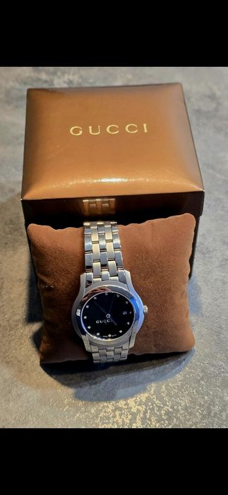 Gucci 12045314 Black Dial 12 Diamonds G-Class 5500XL Series Men's Watc