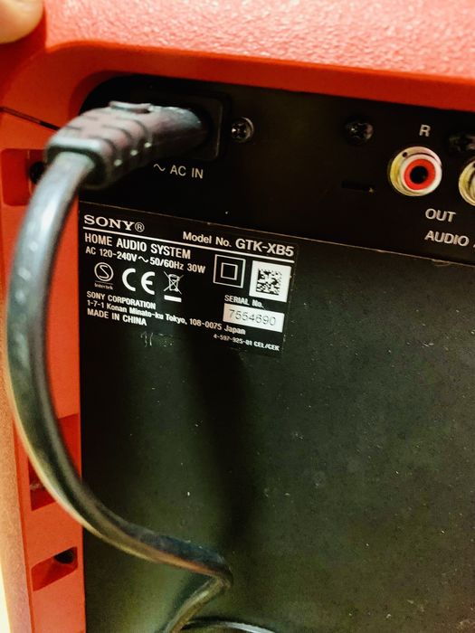 pentru piese music system Sony GTKXB5R rosu