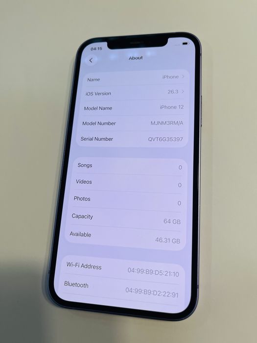 iPhone 12 / Mov / 93% Battery