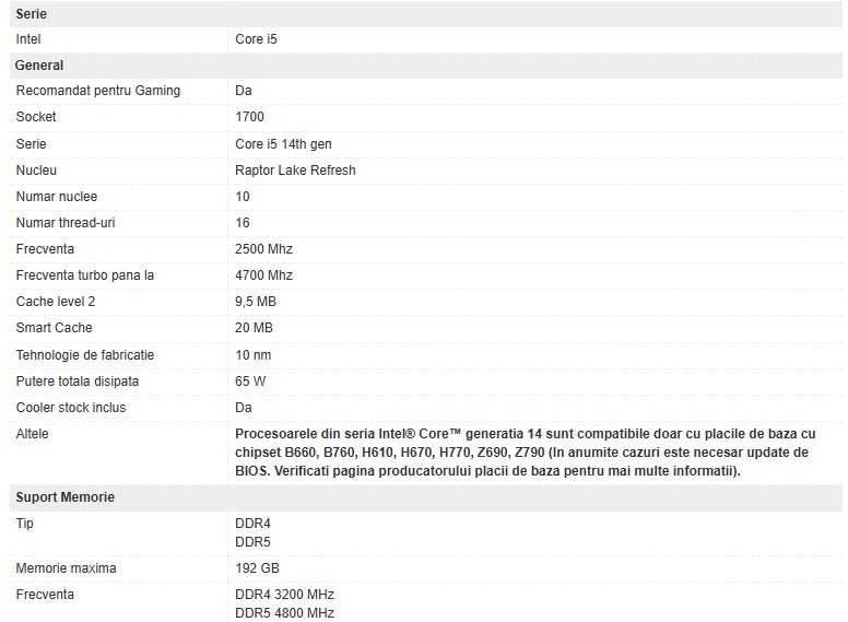 Kit  LGA 1700 MSI PRO H610M-E DDR4 + Intel I5 14400f (garantie 2028)