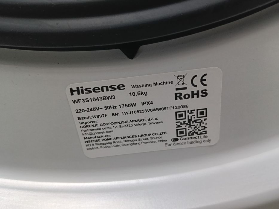 Mașină de spălat rufe Hisense 10.5kg