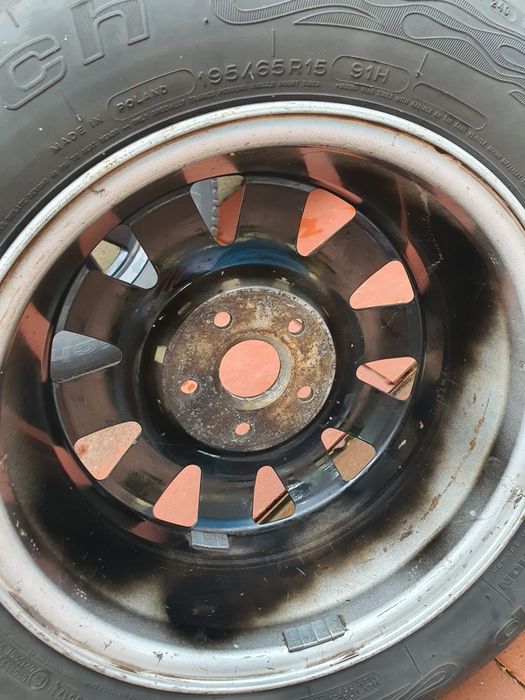 5x112 Vand 2 jante "15 originale Audi A4 B5 cu cauciucuri de vară bune