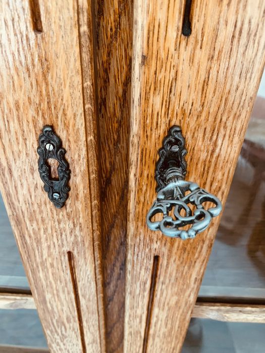 Масивна шведска витрина / бюфет – дъб, френски провинциален стил,