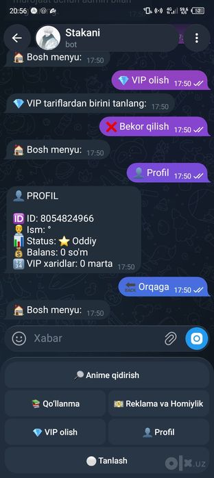 Telegram Bot sotiladi