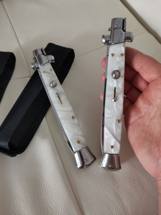 Briceag Italian maner alb, Stileto Colectie 34cm