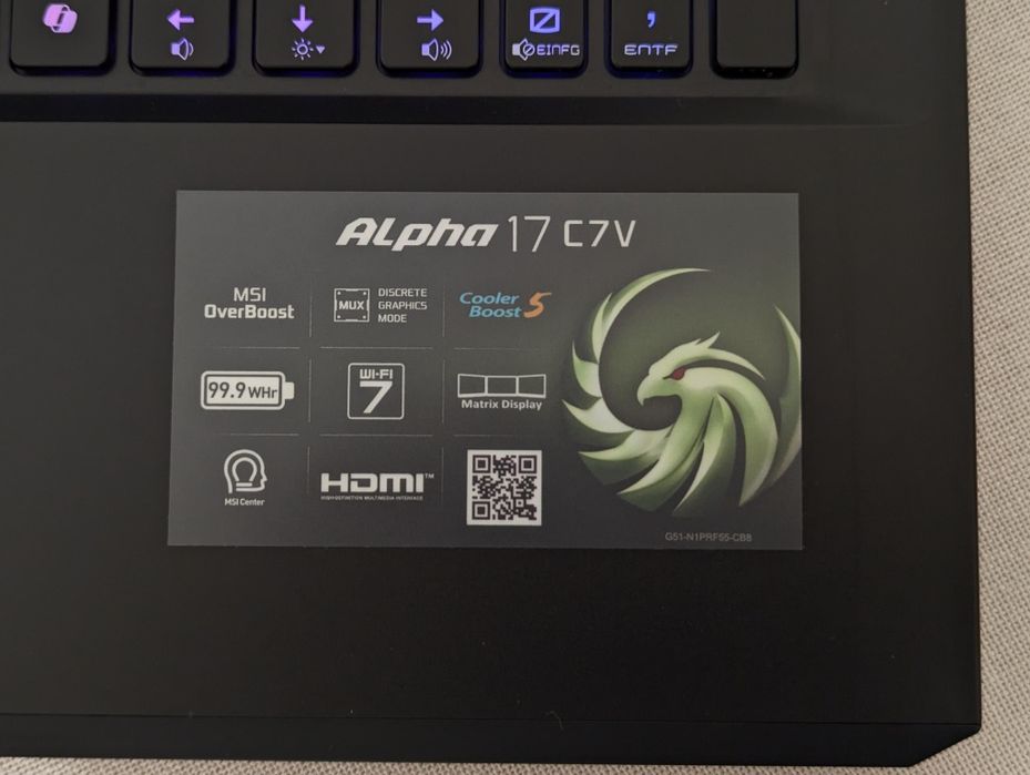 Vand Laptop Gaming/ Workstation Msi Alpha 17 C7VG impecabil