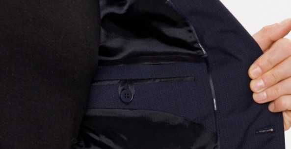 Sacou blazer slim 52 XL premium Digel lana super 120's navy