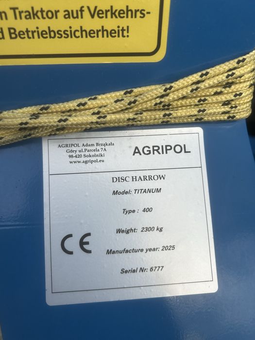 Disc Teradisc Rotor Agripol Tianum 4 m Vinclu