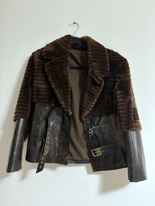 Geaca de piele si blana naturala
