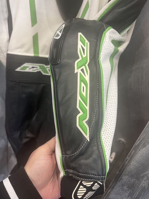 Кожен мото екип Ixon Pulsar Air Green-White-Black