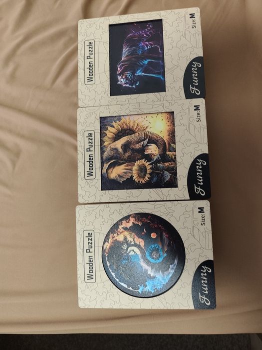 Дървени пъзели 3 броя