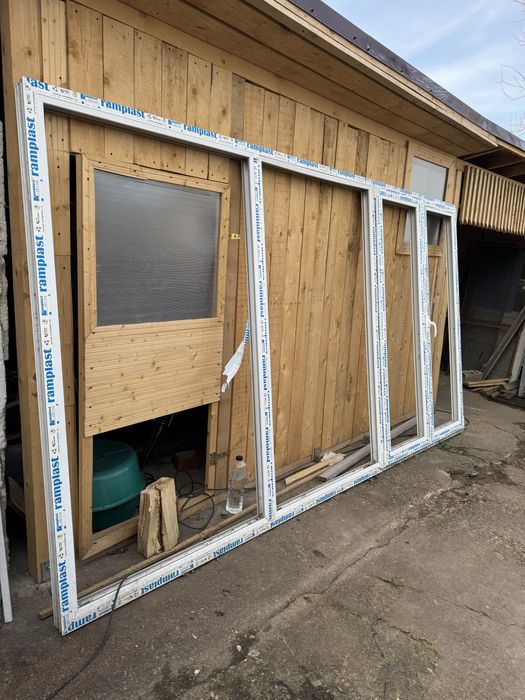 Panou termopan pvc cu usa dubla balcon