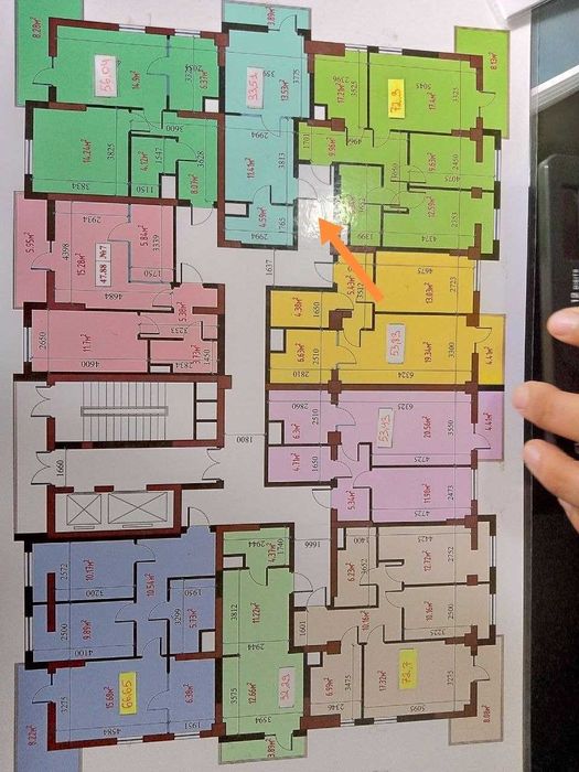 Chirchiq shahrida keng va qulay 1 xonali 31,03 m2 studiya planirovka
