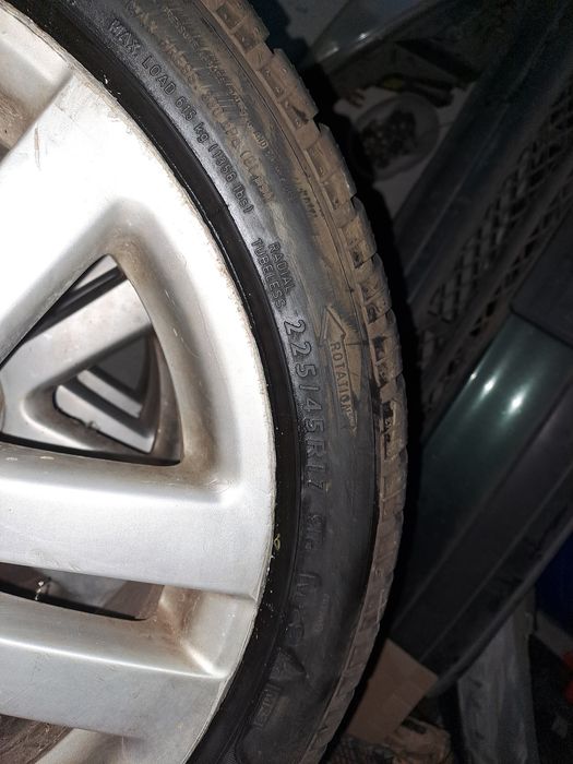 Vând set jante aliaj r17 originale vw sharan 5x112