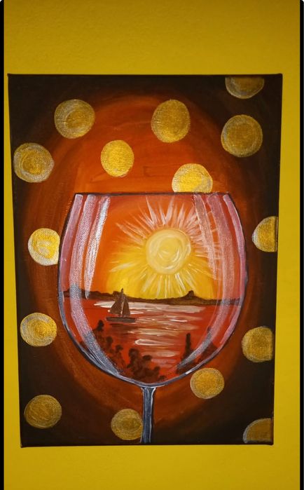 Ръчно рисувани картини с акрил по поръчка.