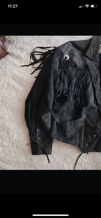 Geaca boho de piele