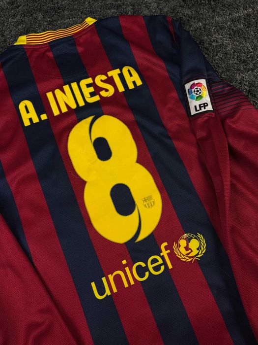 Nike x Barcelona FC 2013/2014 Home Shirt Jersey Мъжка Блуза