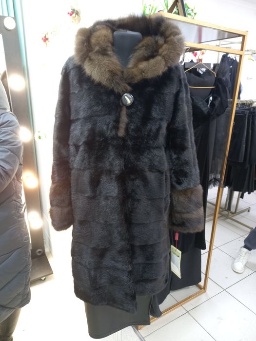 норковая шуба комбинированная