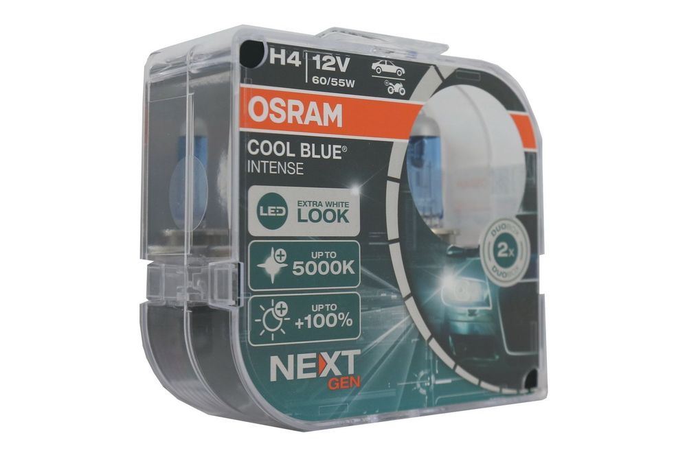 Set 2 Becuri Auto-Moto Halogen NEXT GEN Osram Cool Blue Intense H4 641