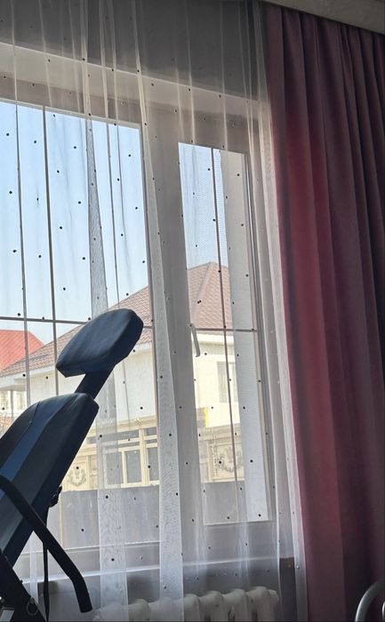 Портьеры 400х270 см 2 шт, велюр, розовый