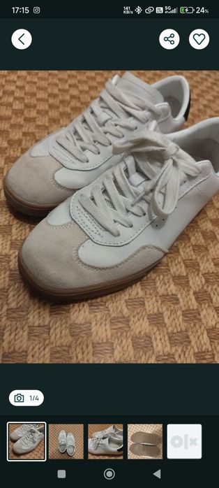 Zara GAT 42 бели кецове