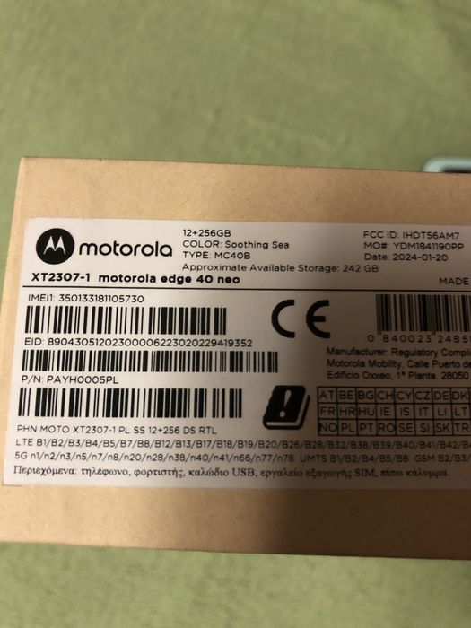 Motorola edge 40 neo 12 ram 256GB