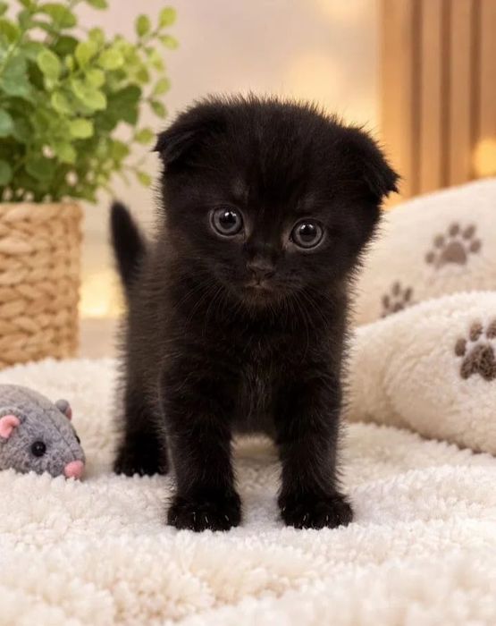 Черные вислоухие котята