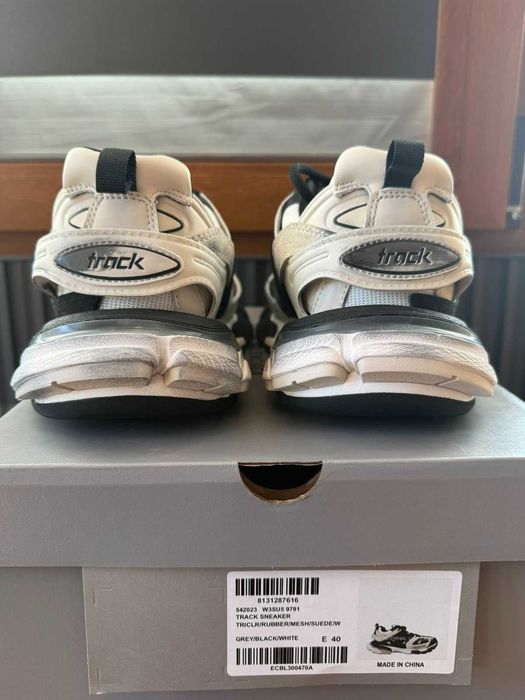 Balenciaga Track Suade 'Gray/Black/White' 40