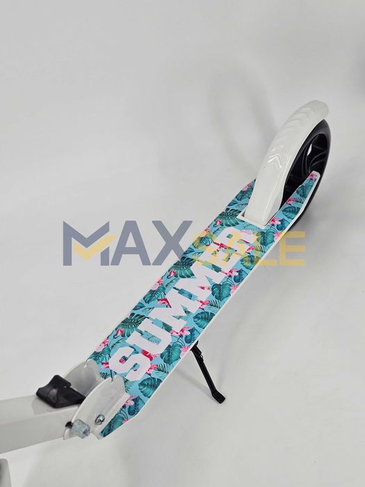 Тротинетка детска скутер scooter бяло и зелено сгъваема колело