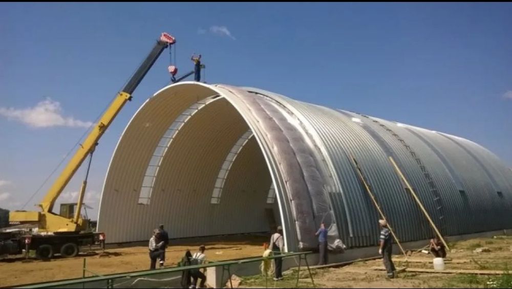 Строительство ангаров, ангар безкаркасный