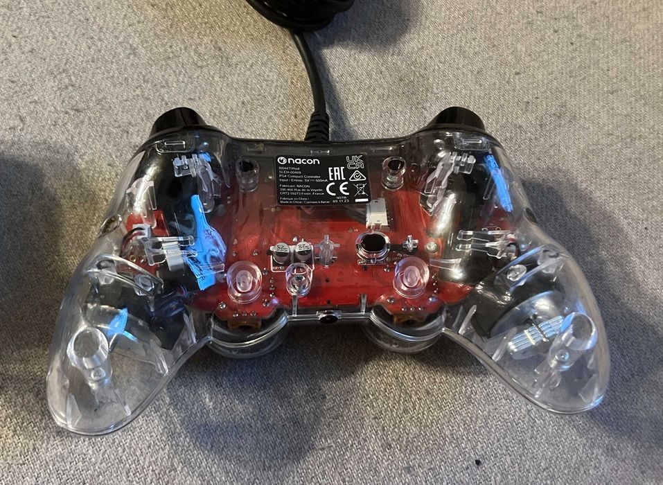 Set 2 Controllere Nacon Compact PS4 Transparent USB Originale