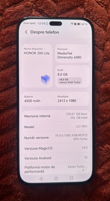 Honor 200 Lite  impecabil !