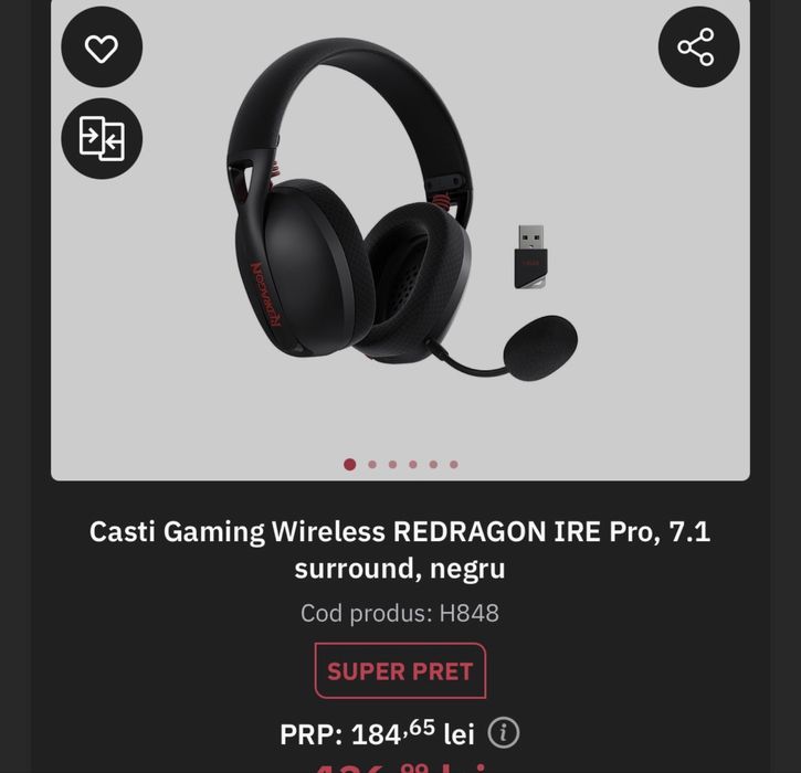 Căști Gaming Red Dragon  ire Pro