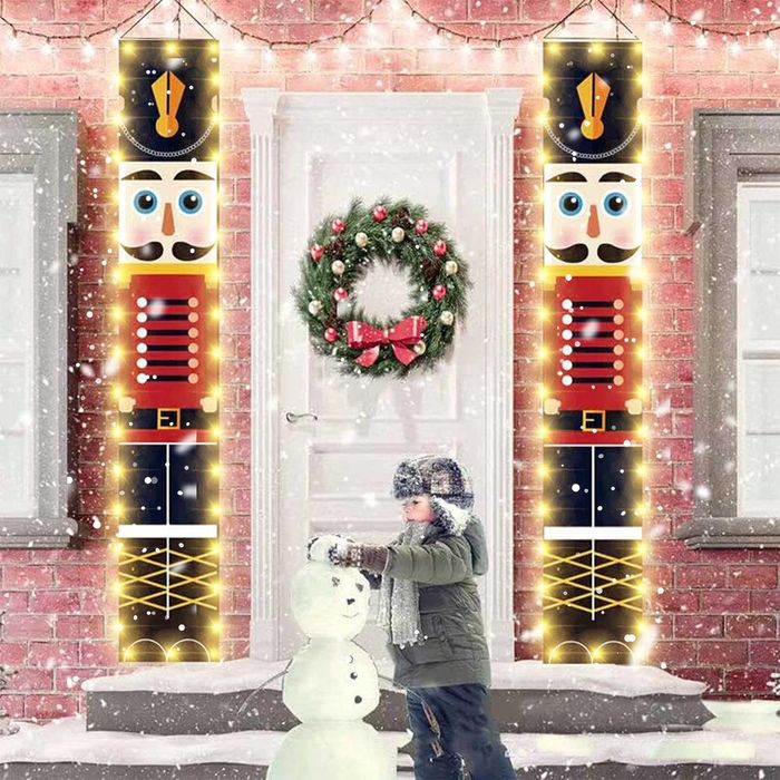 Banner de Crăciun cu Spărgătorul de Nuci