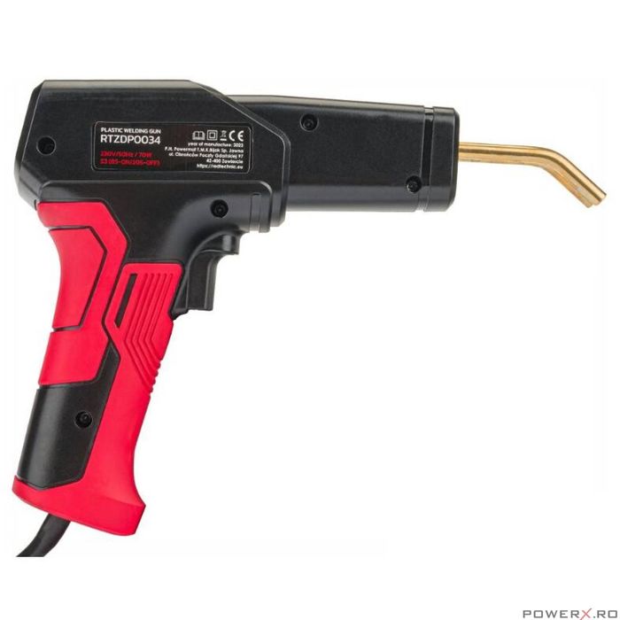 Pistol pentru lipit si sudat plastic, putere 70 W, cu 200 de capse
